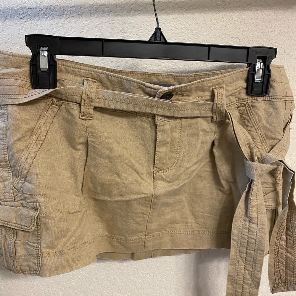 Abercrombie & Fitch Beige Cargo Mini Skirt